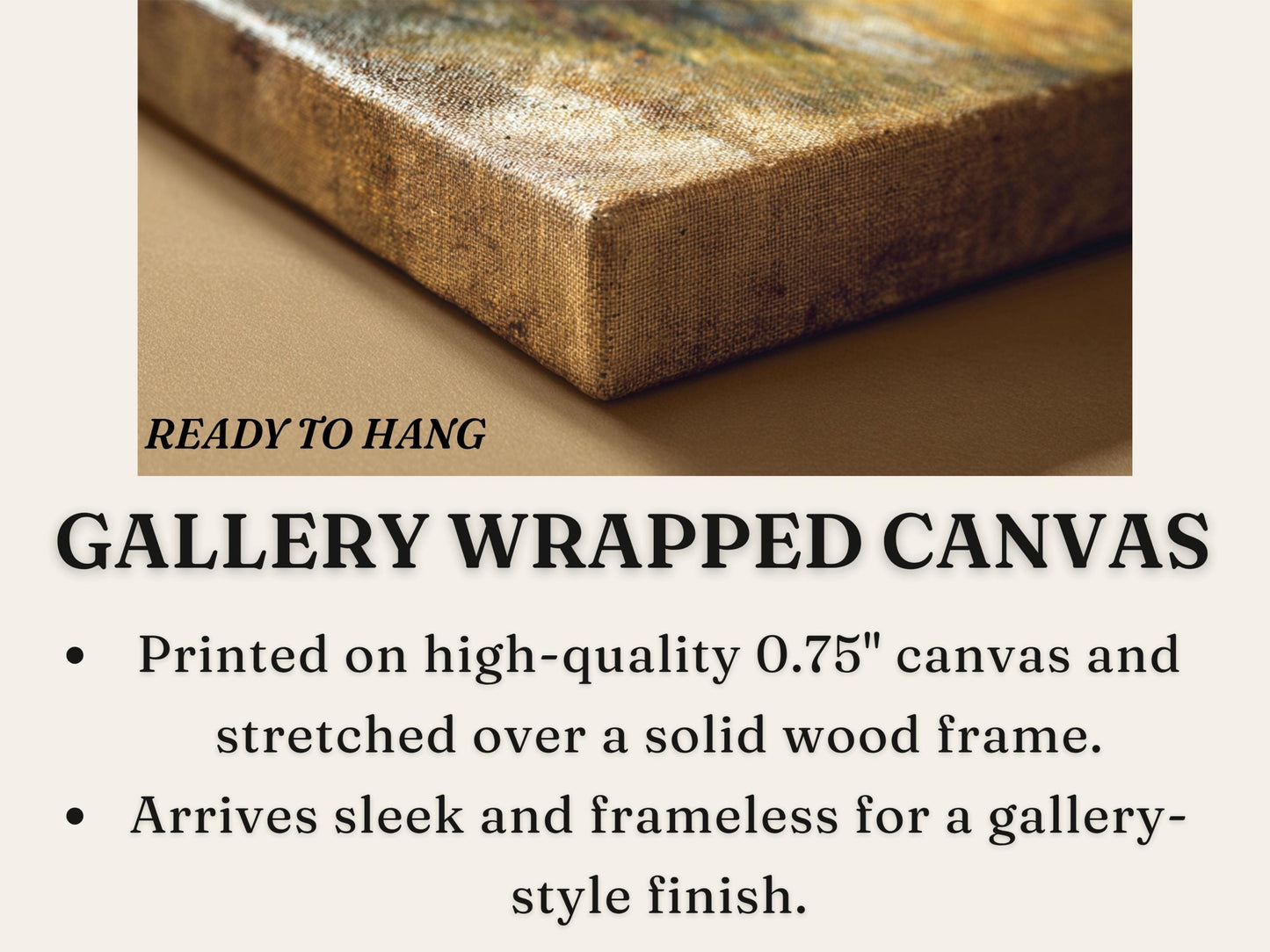 Rustic Autumn Wall Art - Misty Forest Canvas | Golden Sunrise Landscape Decor