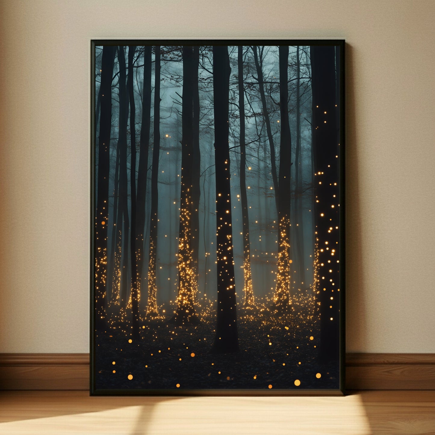 Firefly Forest Moody Glowing Woodland Wall Art