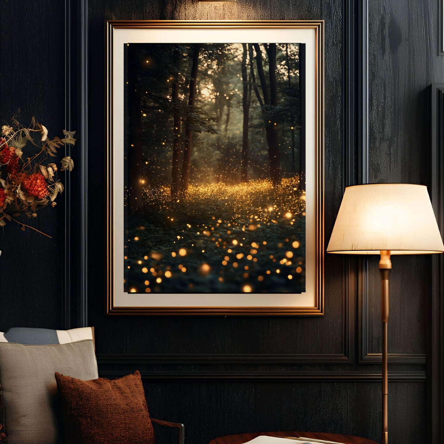 Enchanted Forest Wall Art Print Dark Maximalist Home