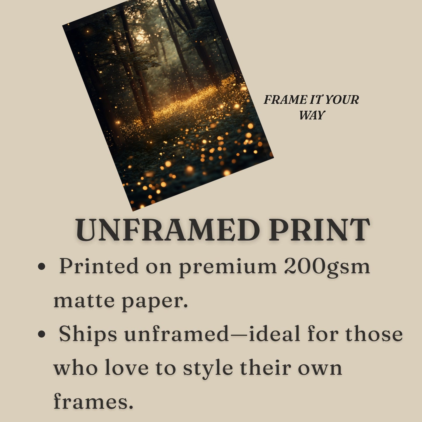 Enchanted Forest Wall Art Print Dark Maximalist Home