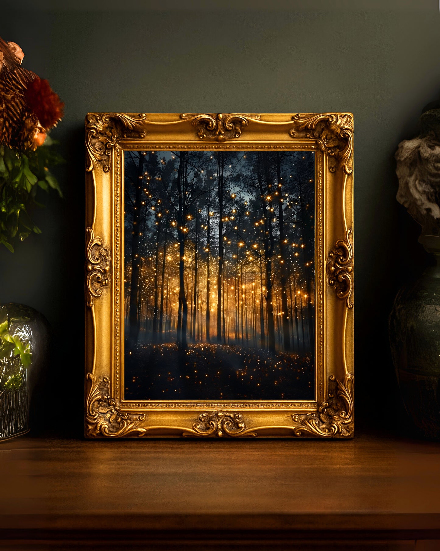 Enchanted Firefly Forest Wall Art - Our signature piece—bold, magical, and impossible to forget.