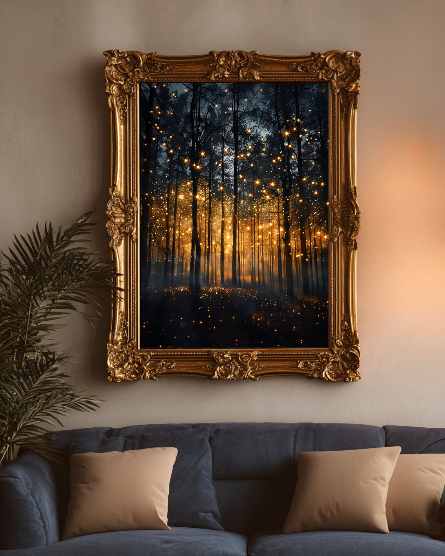 Enchanted Firefly Forest Wall Art - Our signature piece—bold, magical, and impossible to forget.