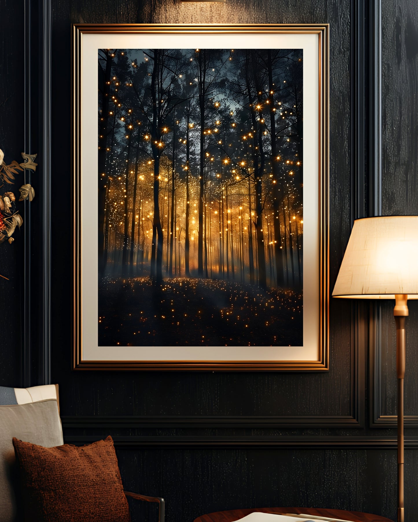 Enchanted Firefly Forest Wall Art - Our signature piece—bold, magical, and impossible to forget.