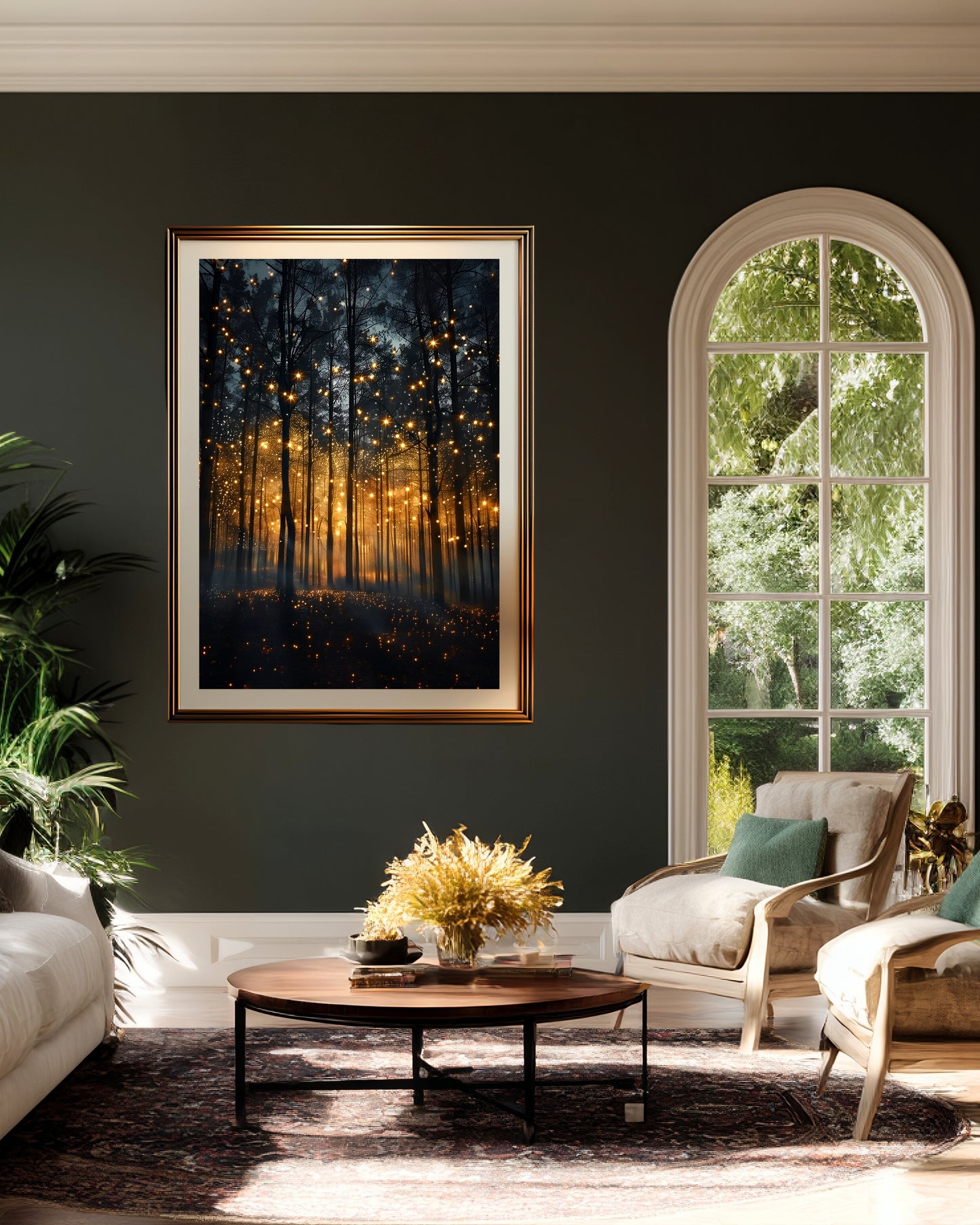 Enchanted Firefly Forest Wall Art - Our signature piece—bold, magical, and impossible to forget.