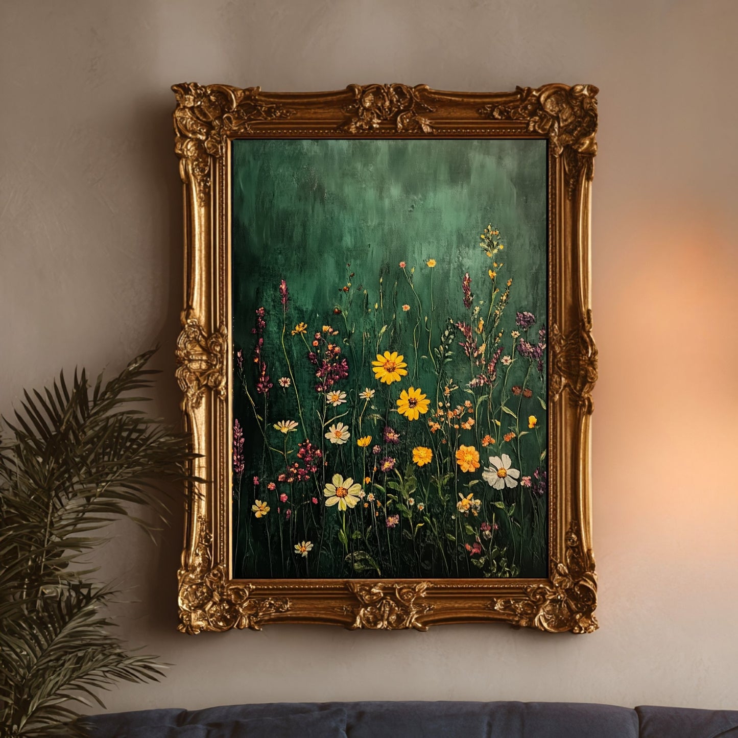 Moody Wildflower Floral Wall Art Print