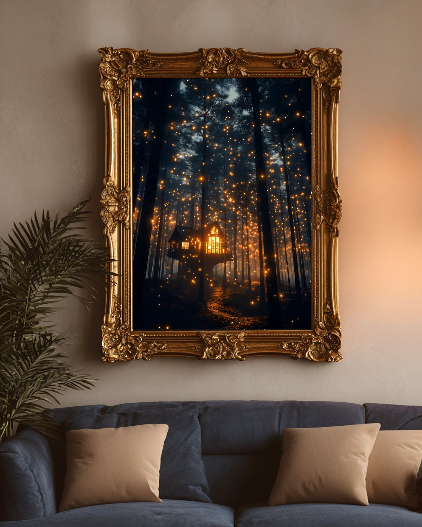 Dark Forest Enchanted Forest Wall Art Print