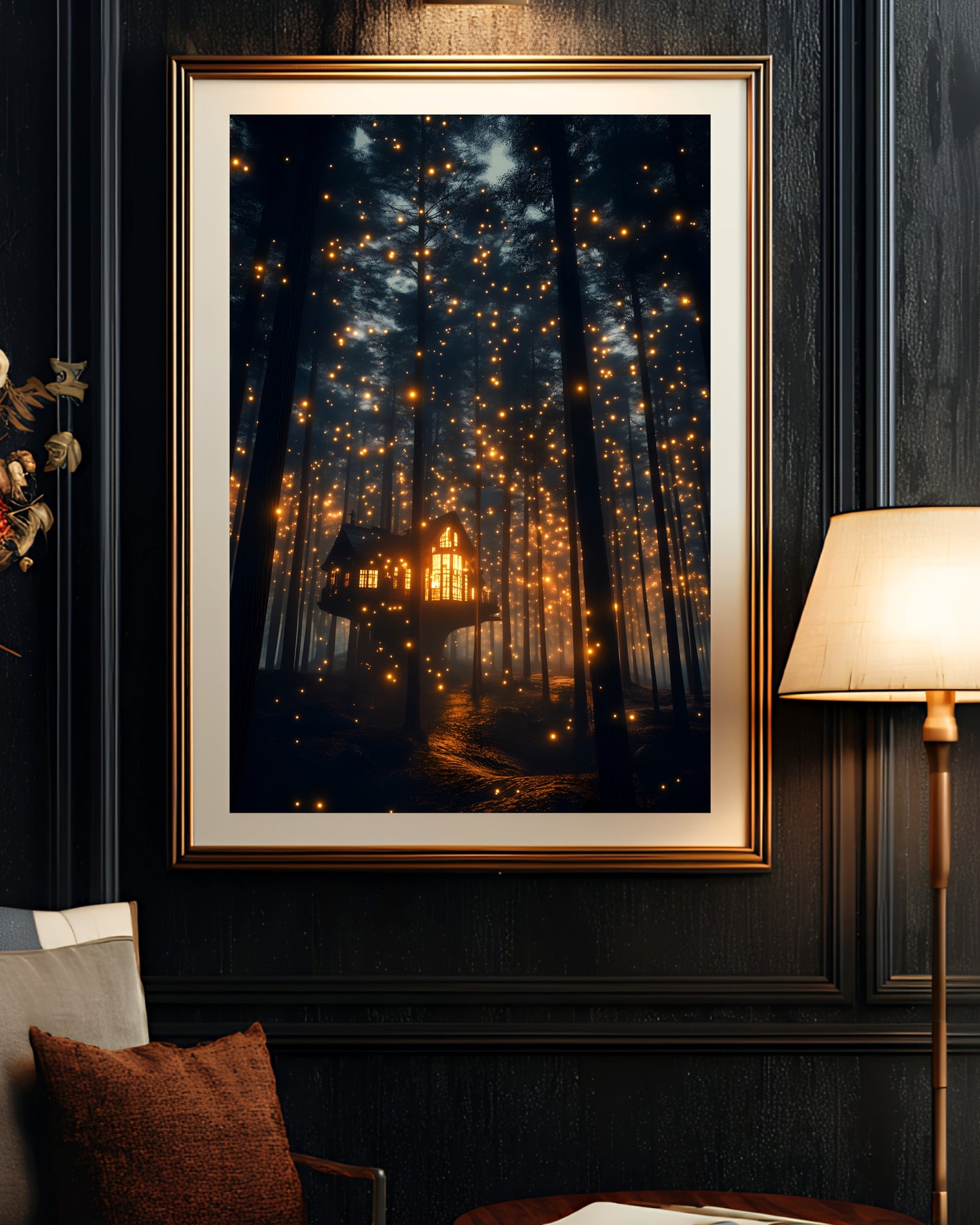 Dark Forest Enchanted Forest Wall Art Print