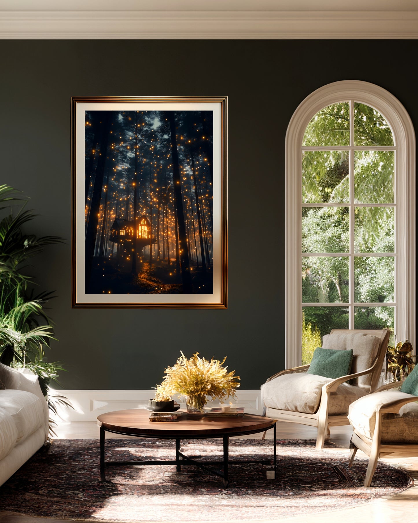 Dark Forest Enchanted Forest Wall Art Print