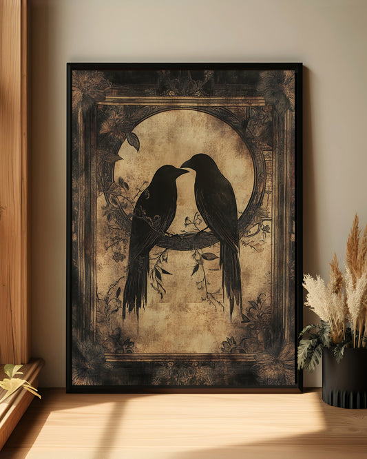 Raven Dark Moody Wall Art Print