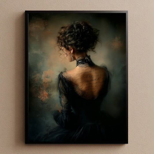 Moody Victorian Woman Wall Art
