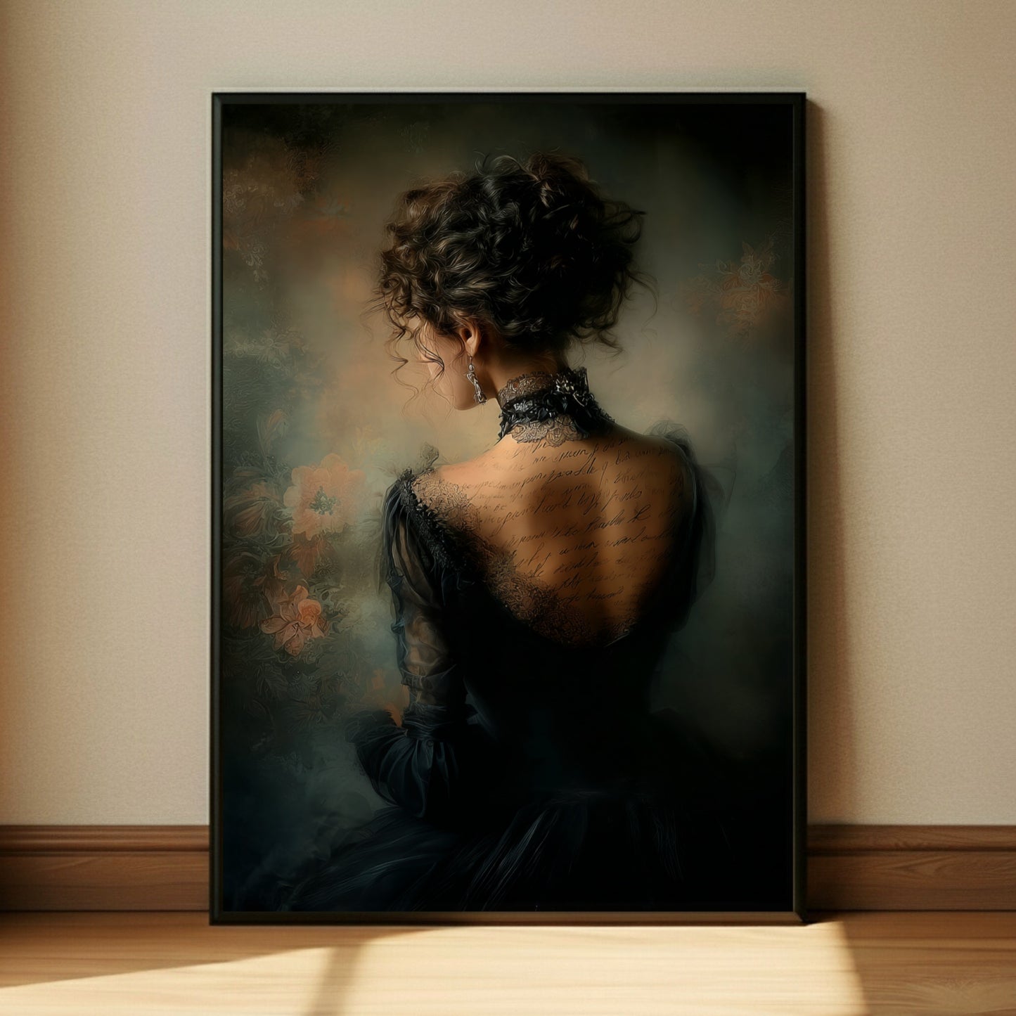 Moody Victorian Woman Wall Art Print