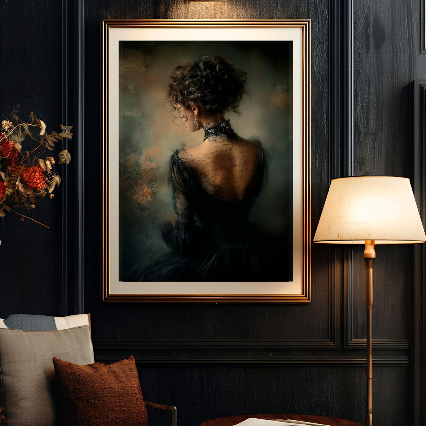 Moody Victorian Woman Wall Art