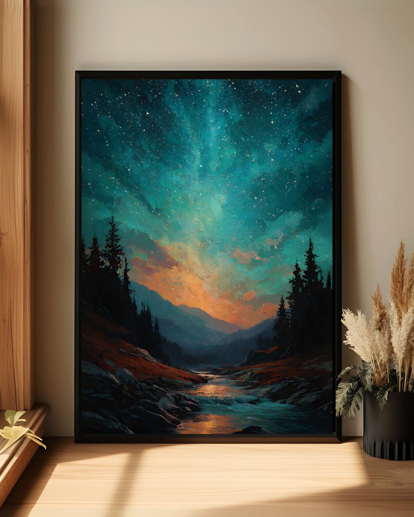 Enchanted Forest Night Sky Wall Art (Poster, Canvas, Framed)