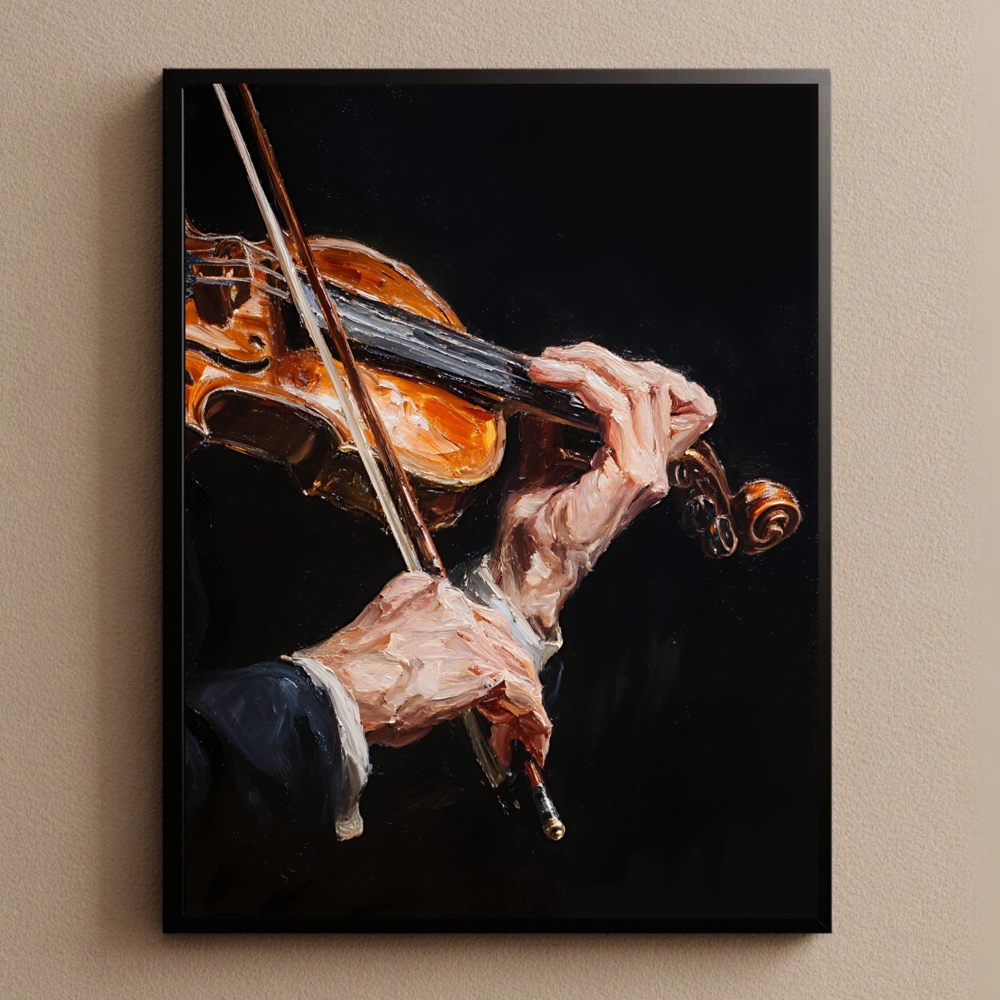 Moody Musician Poster Violin Wall Art Print