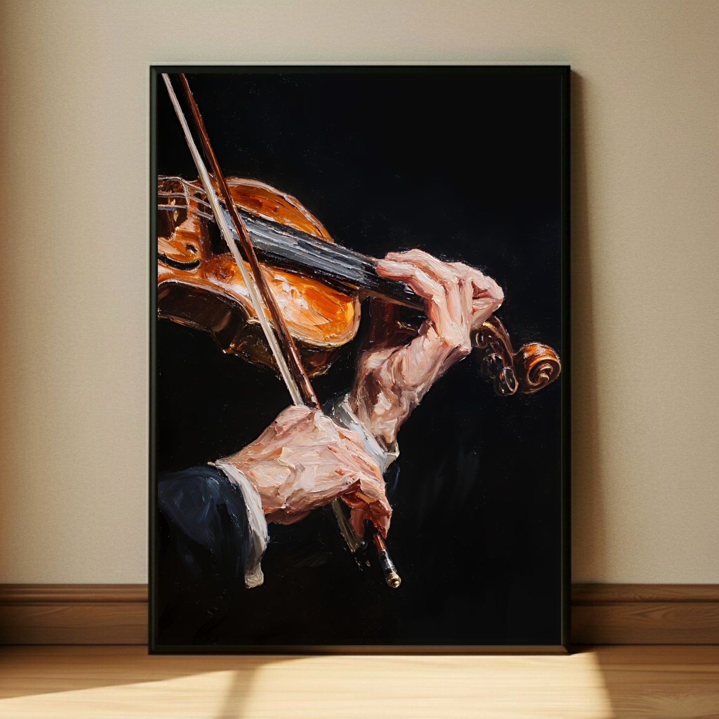 Moody Musician Poster Violin Wall Art Print