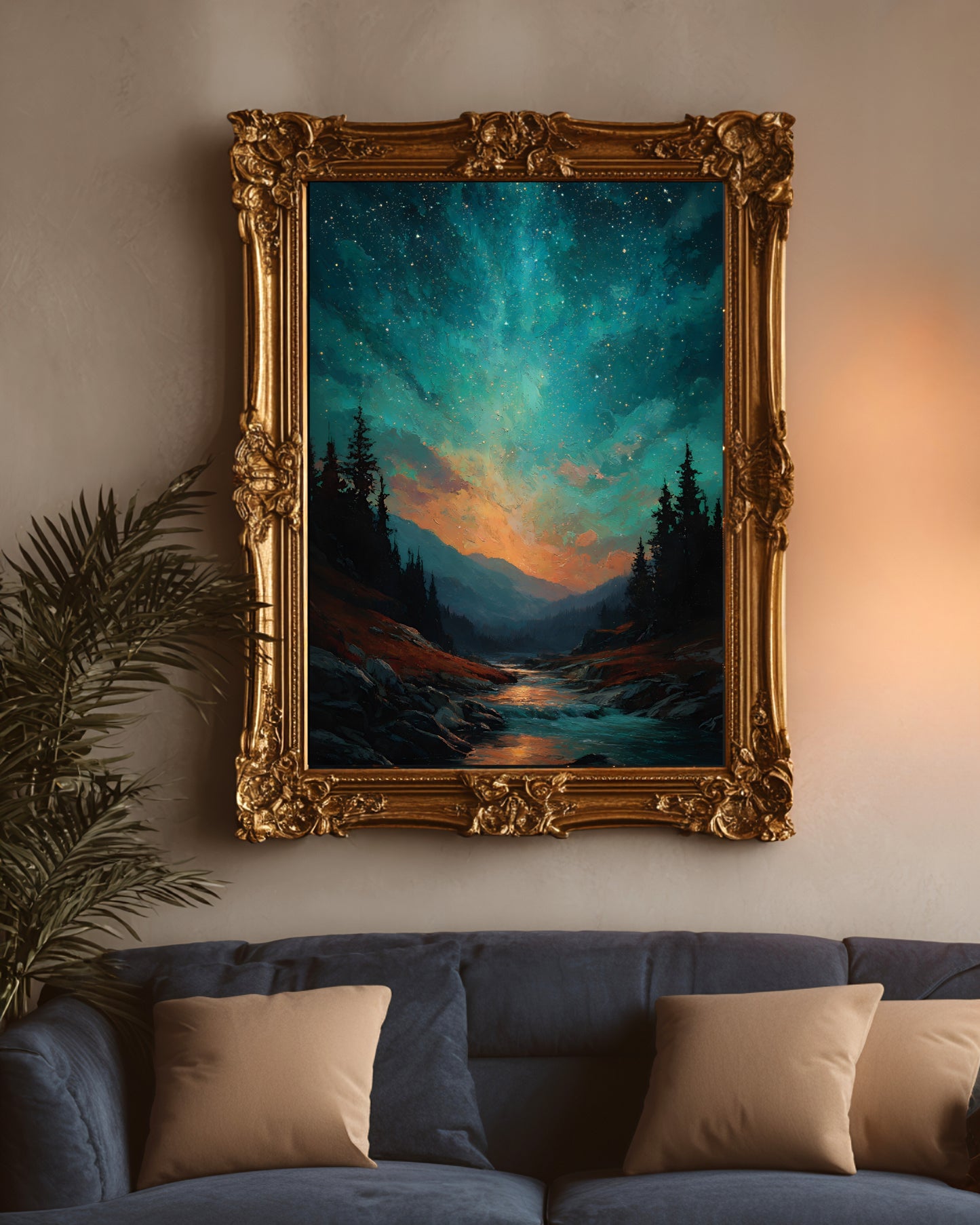 Enchanted Forest Night Sky Wall Art (Poster, Canvas, Framed)