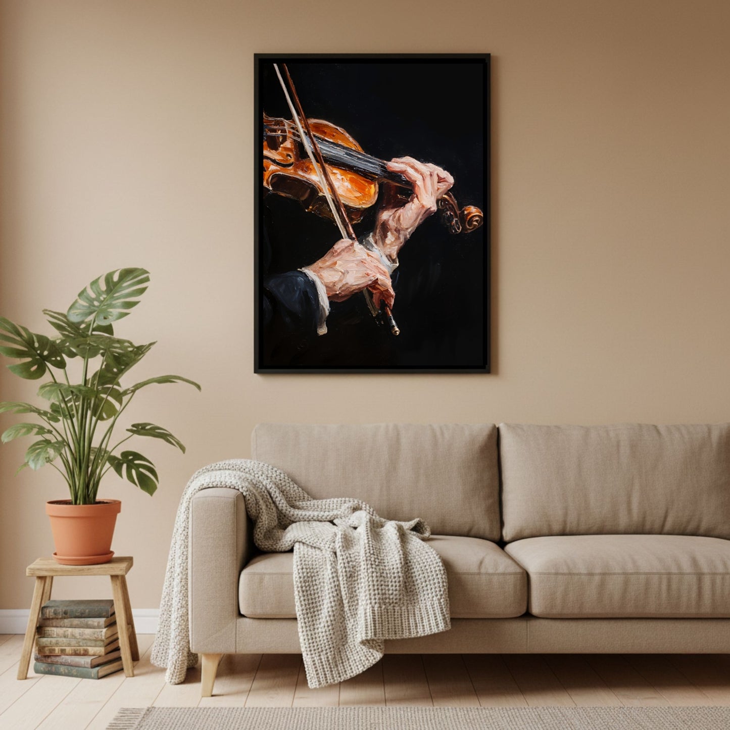 Moody Musician Poster Violin Wall Art Print