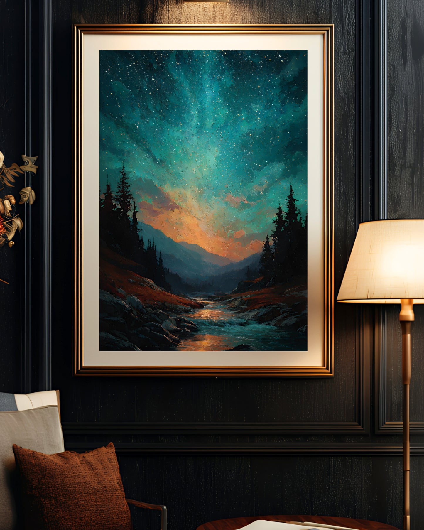 Enchanted Forest Night Sky Wall Art (Poster, Canvas, Framed)