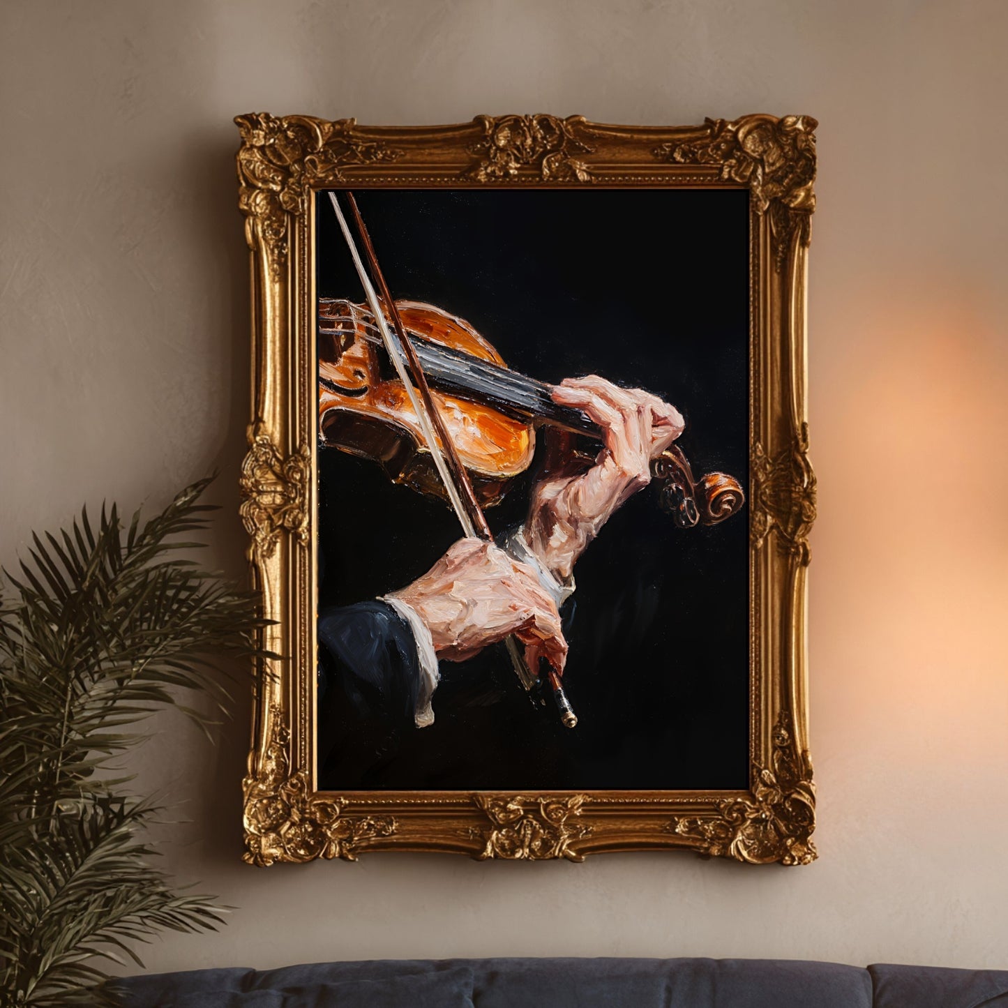 Moody Musician Poster Violin Wall Art Print