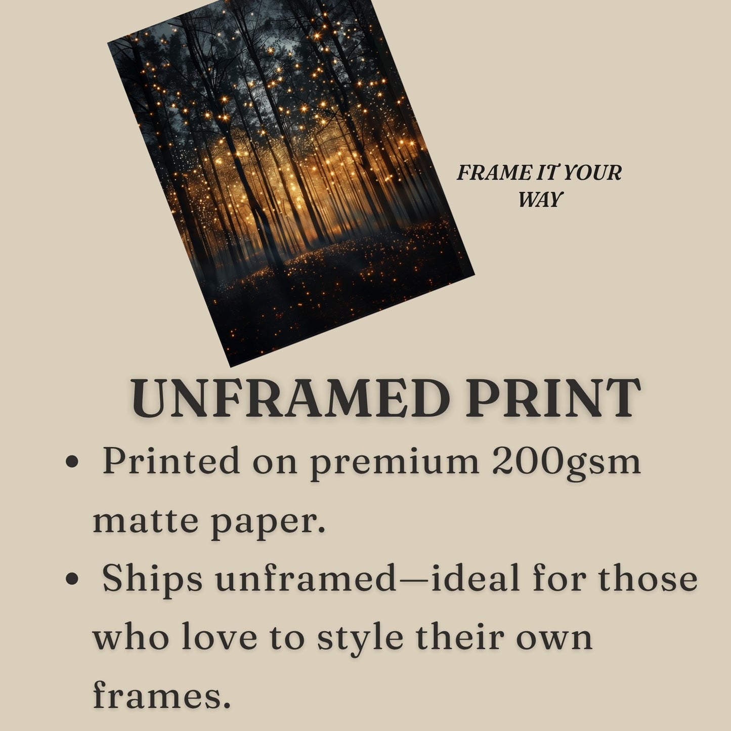 Enchanted Firefly Forest Wall Art - Our signature piece