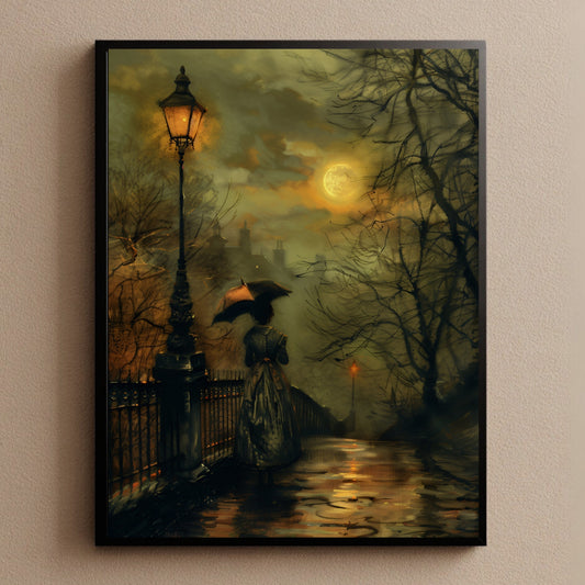 Moody Victorian Dark Academia Aesthetic Wall Art Print