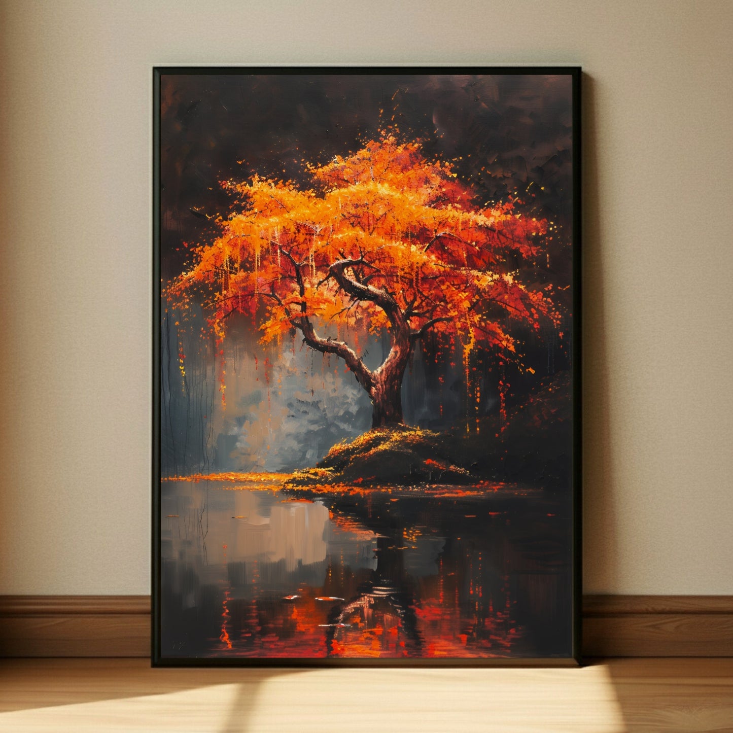 Enchanted Autumn Maple Tree Autumn Wall Art