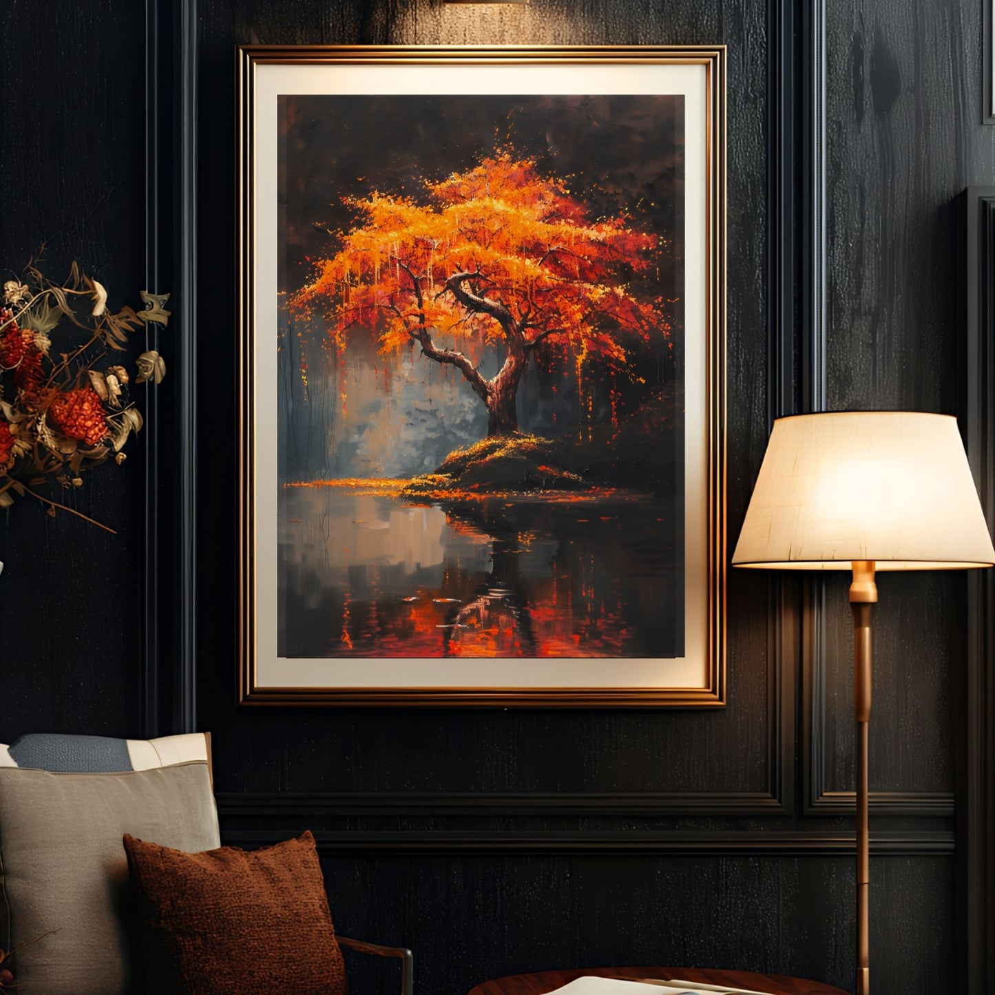 Enchanted Autumn Maple Tree Autumn Wall Art