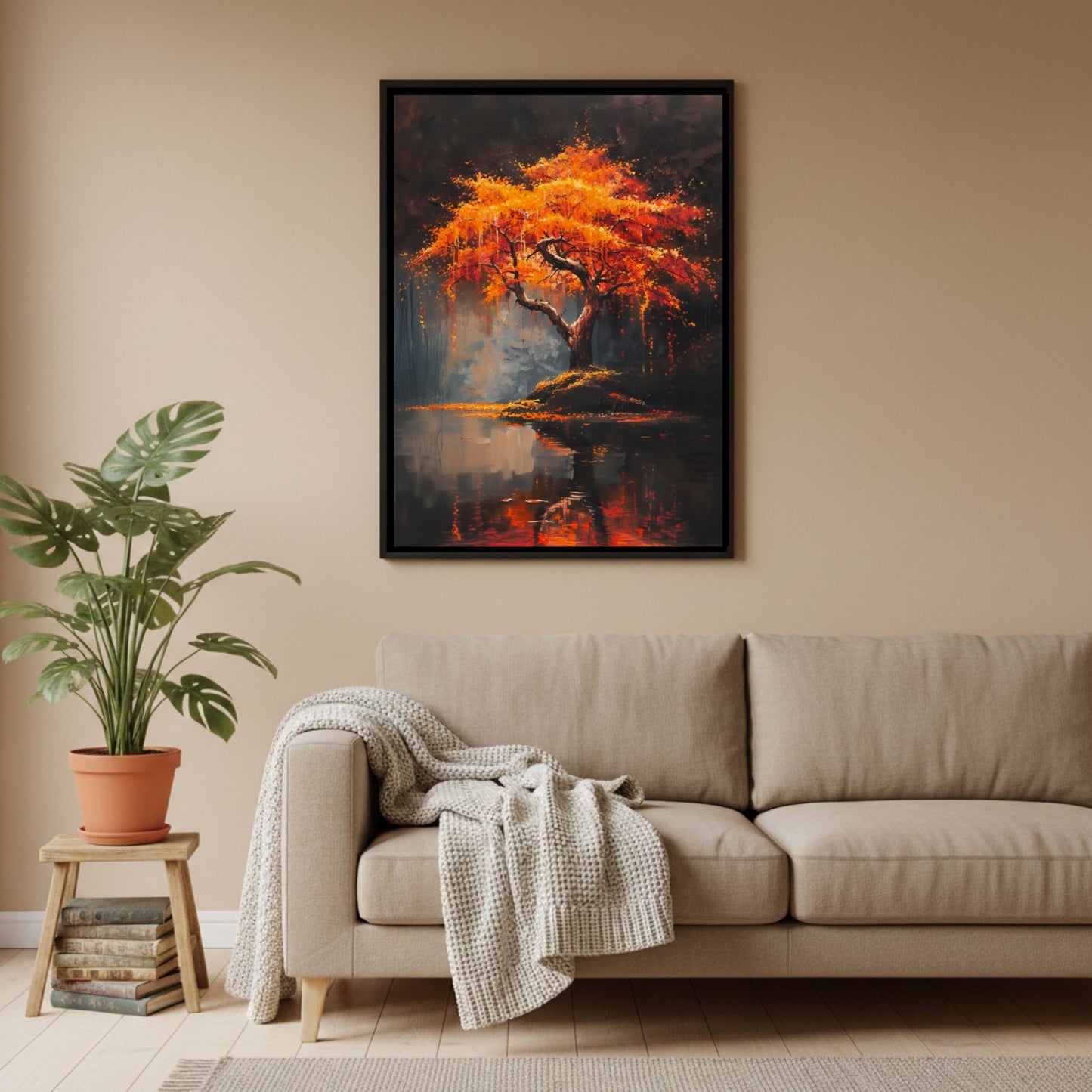 Enchanted Autumn Maple Tree Autumn Wall Art