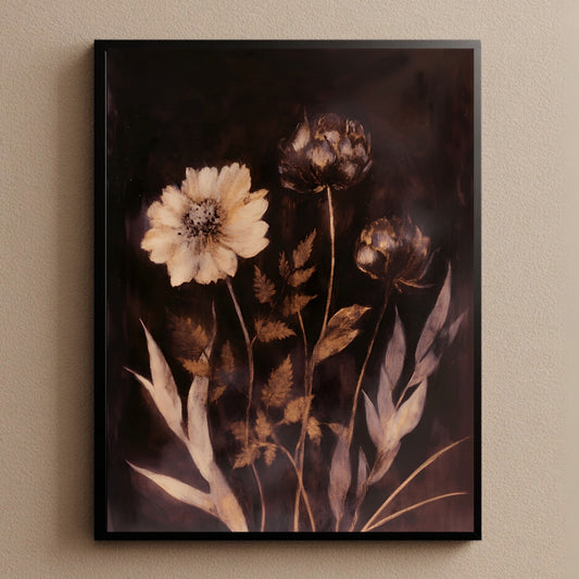 Cottagecore Art Print Antique Floral Wall Art