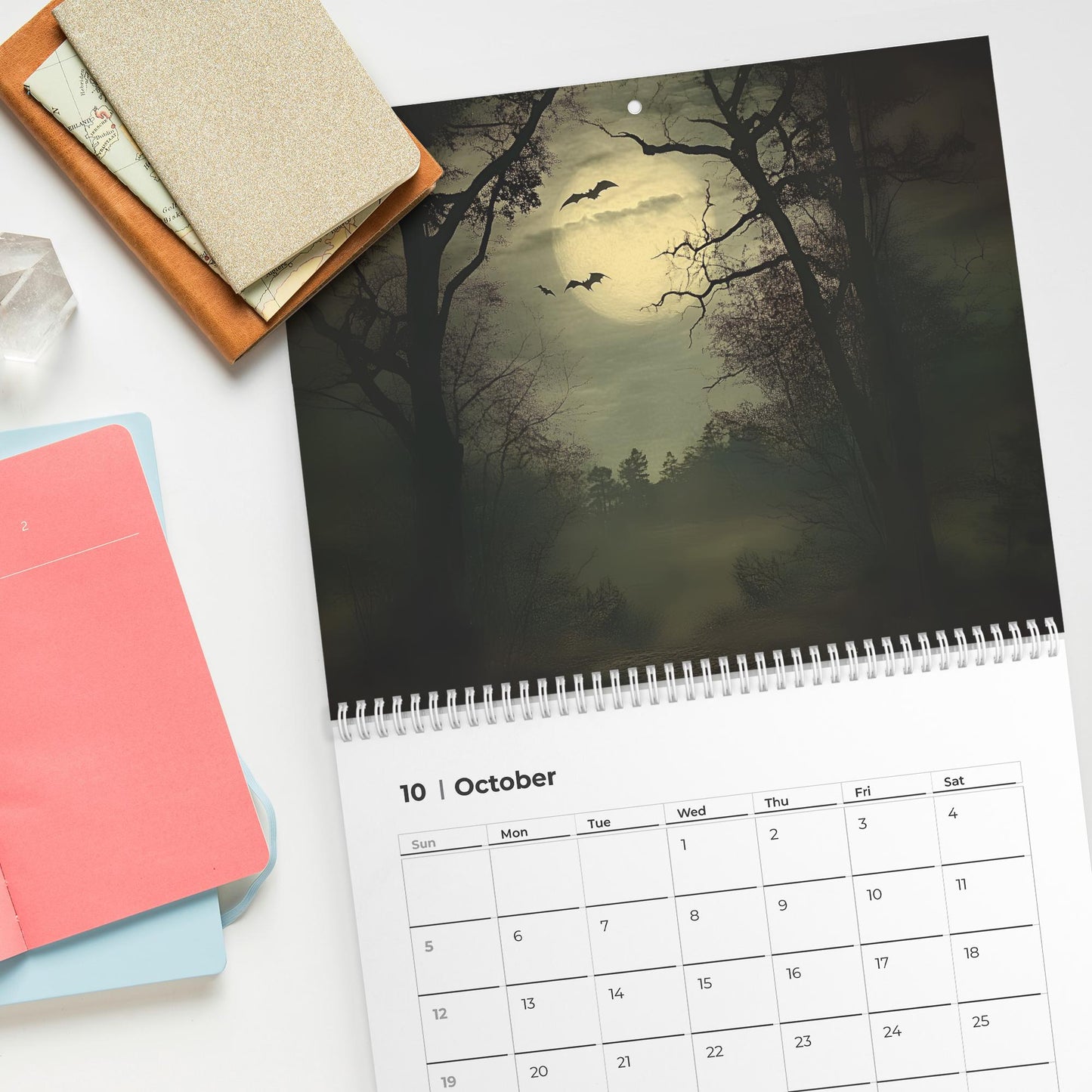Eerie Victorian Gothic Calendar Dark Art Monthly Planner