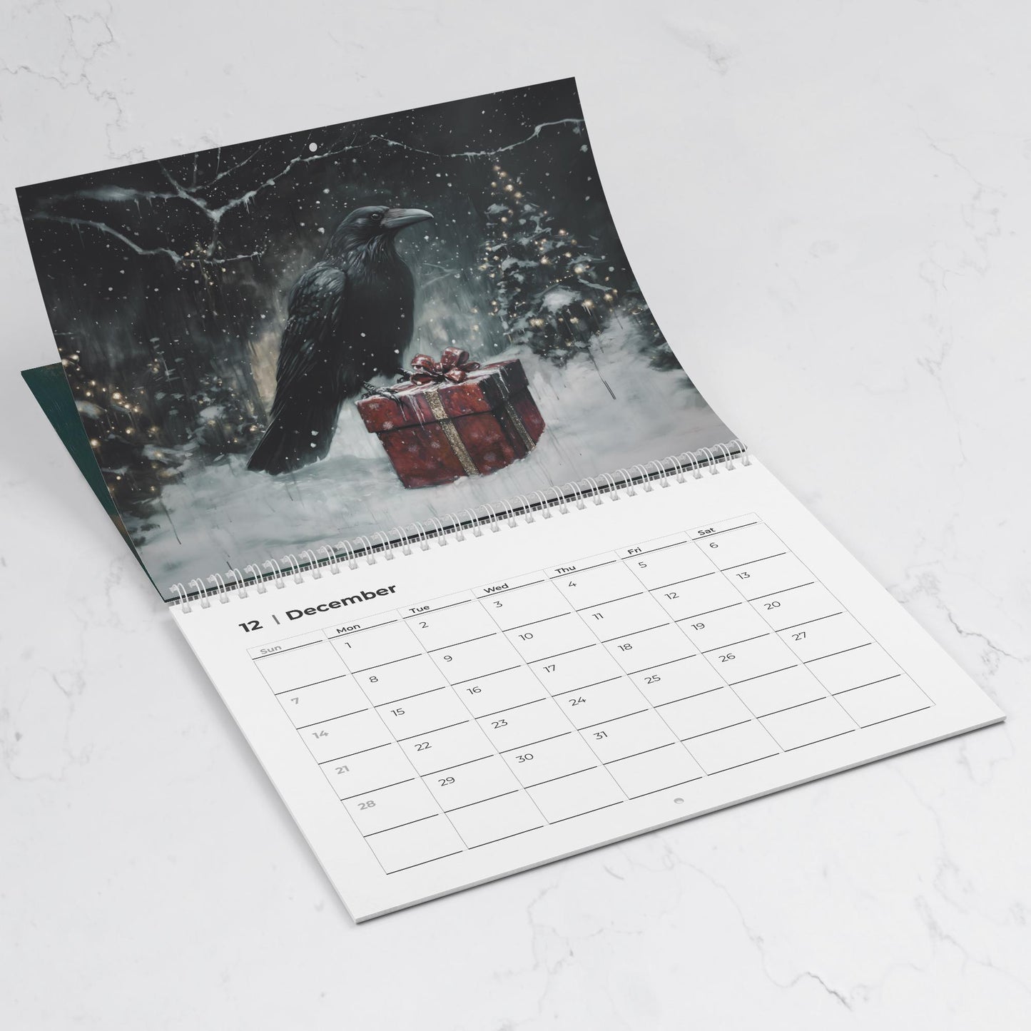 Eerie Victorian Gothic Calendar Dark Art Monthly Planner
