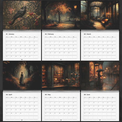Moody Victorian Calendar 2026 – Dark Aesthetic Wall Calendar