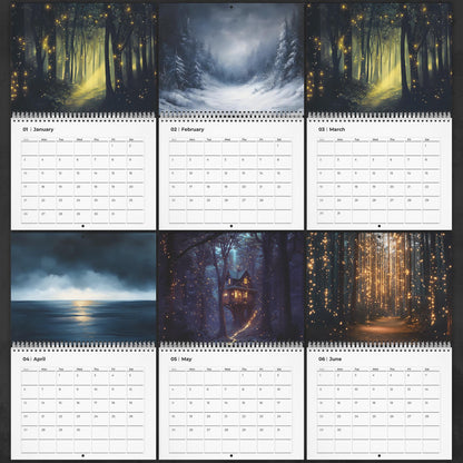 Nature Art Wall Calendar Botanical Home Decor