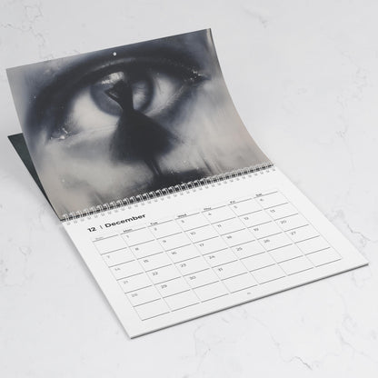 Gothic  Wall Calendar Dark Aesthetic Wall Calendar
