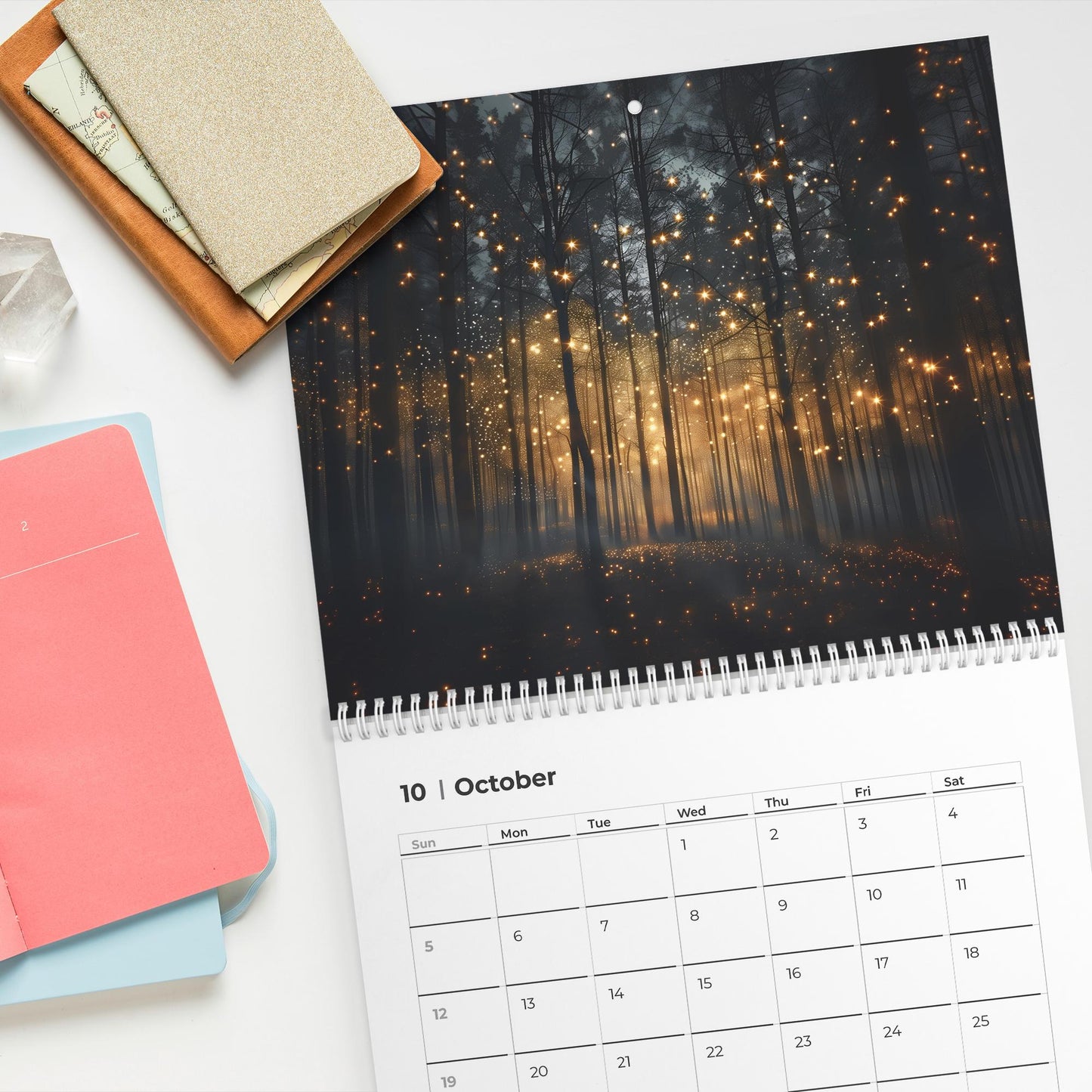 Moody Dark Academia Wall Calendar