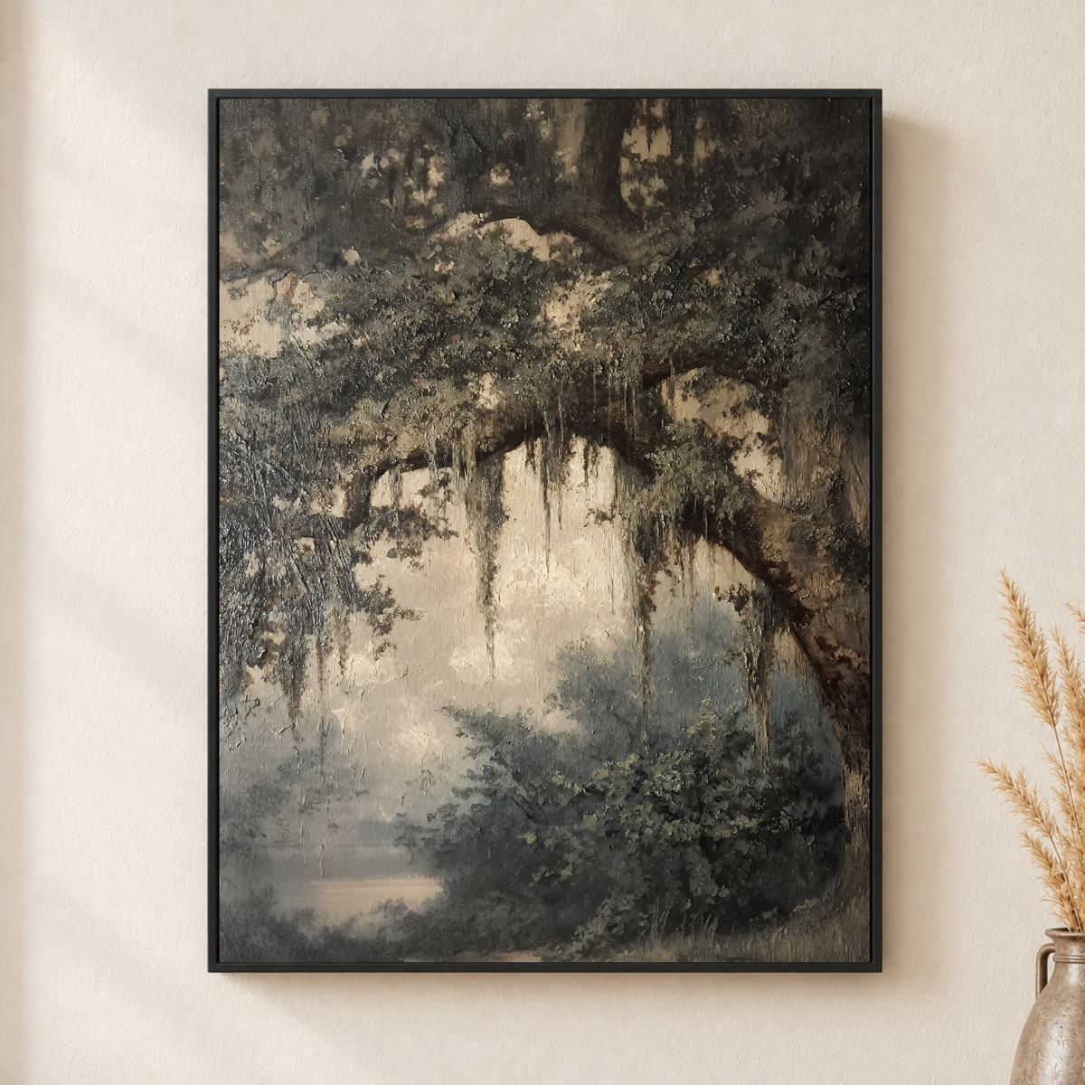 Woodland Landscape Canvas Wall Art – Mossy Forest Arch