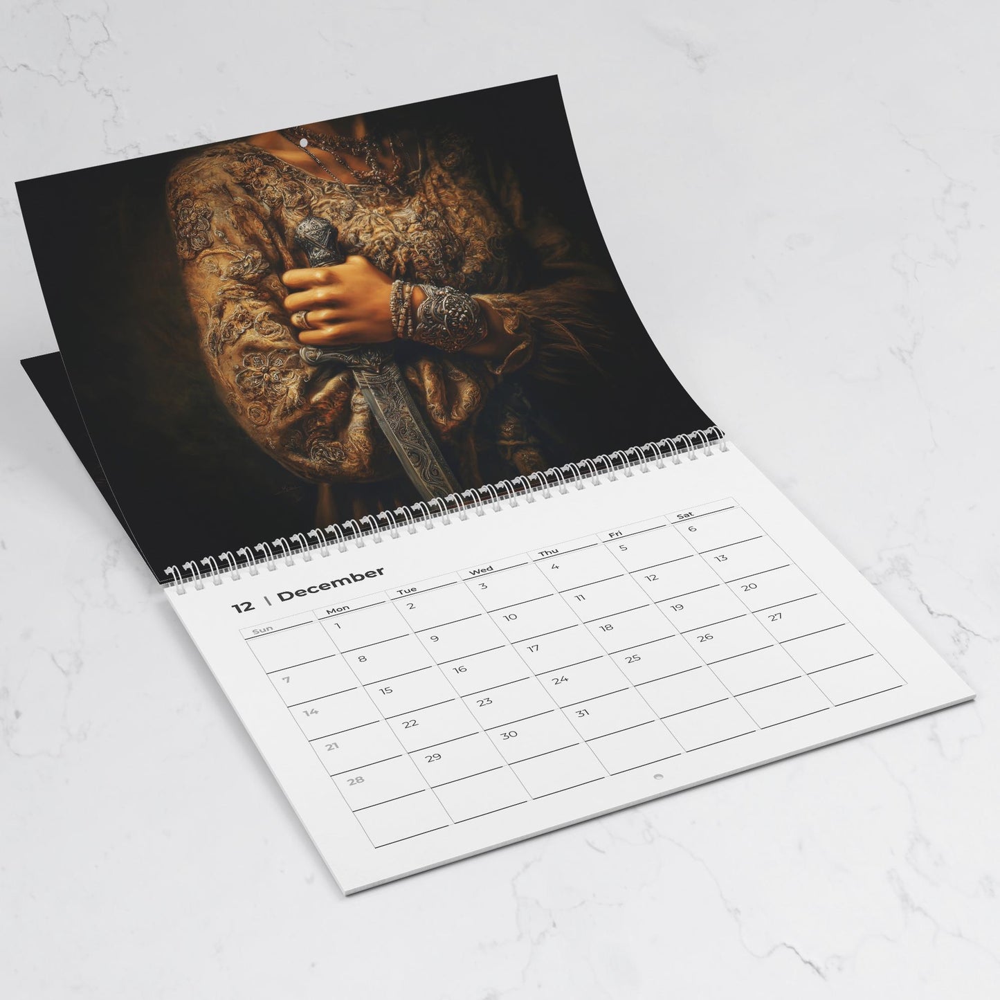Moody Victorian Calendar 2026 – Dark Aesthetic Wall Calendar