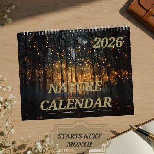 Nature Art Wall Calendar Botanical Home Decor