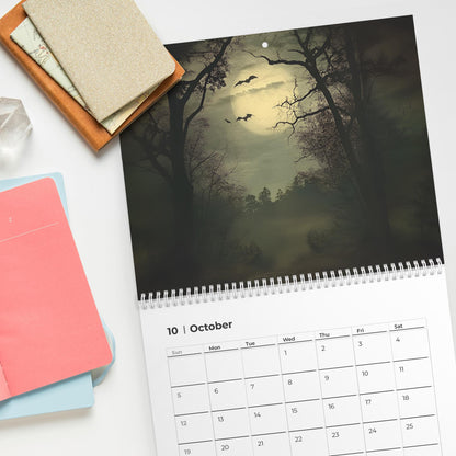 Dark Academia Calendar, Whimsigoth Fantasy Art Office Gift