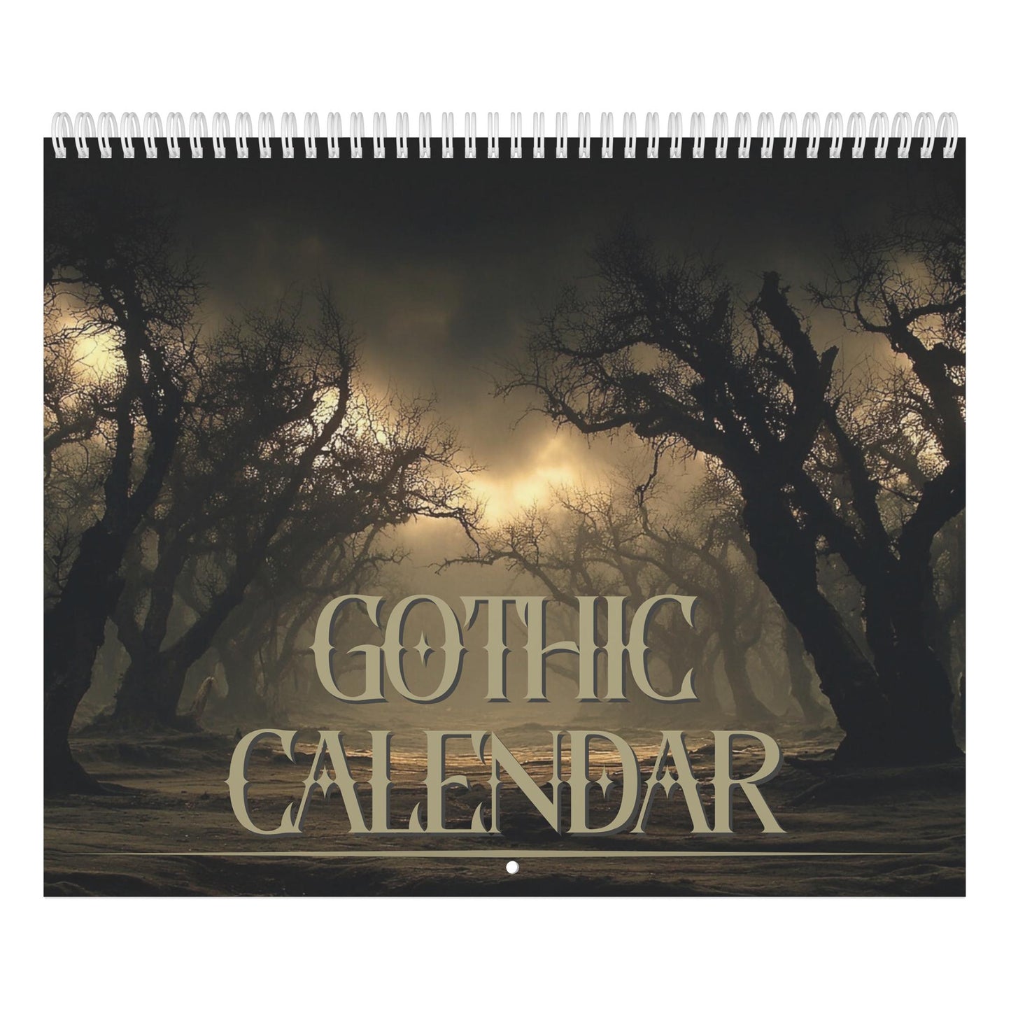 Gothic  Wall Calendar Dark Aesthetic Wall Calendar