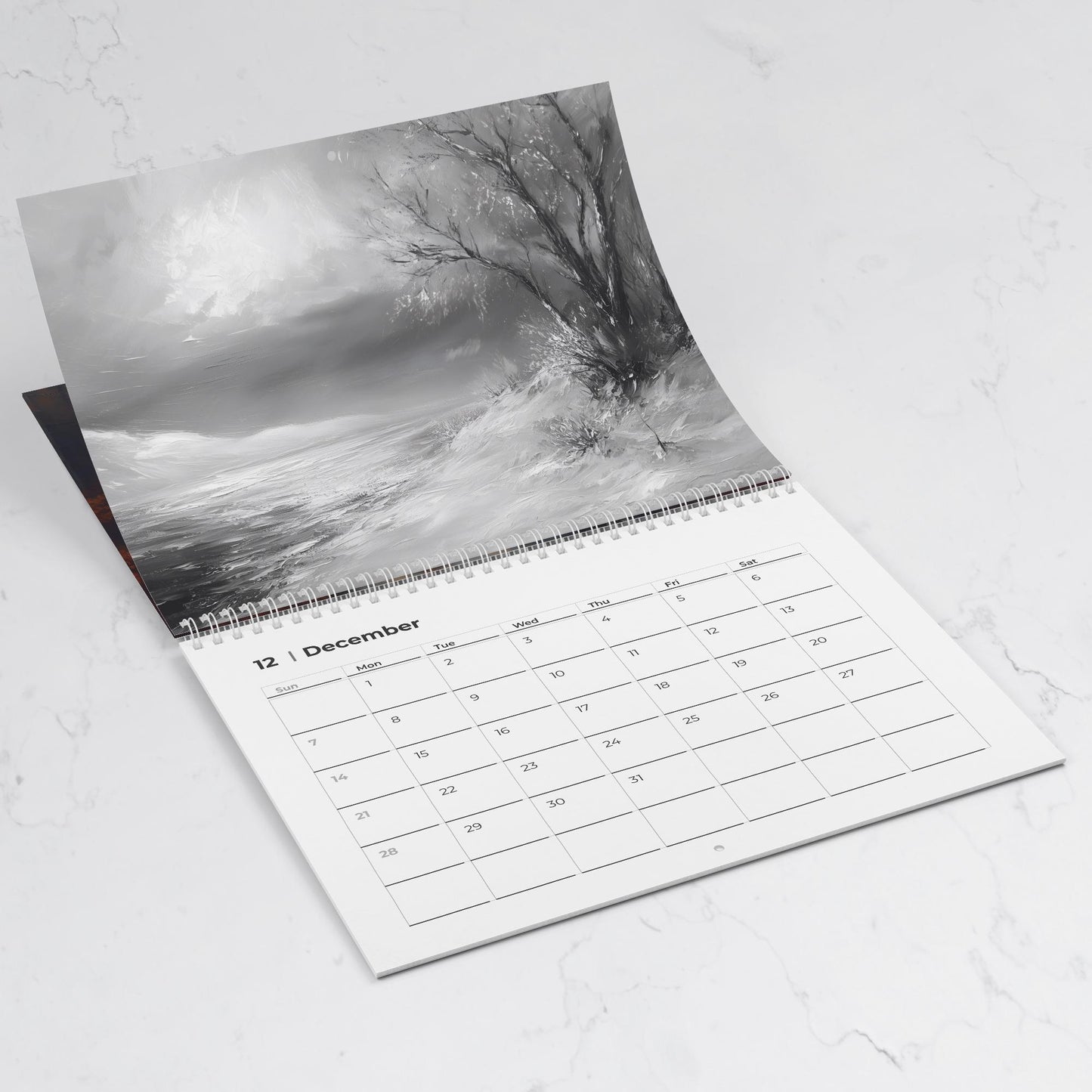 Nature Art Wall Calendar Botanical Home Decor