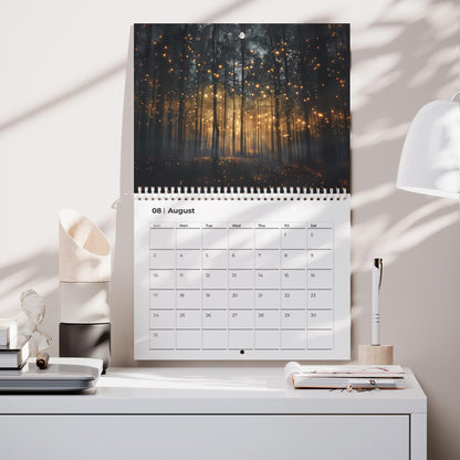 Nature Art Wall Calendar Botanical Home Decor