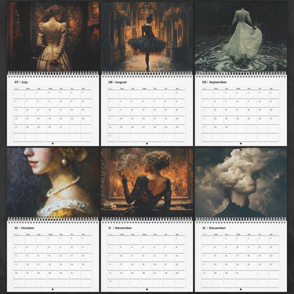 Dark Feminine Calendar 2026, Christmas Gift for Best Friend
