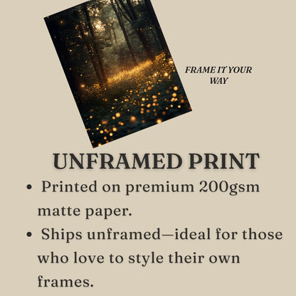 Enchanted Forest Wall Art Print Dark Maximalist Home