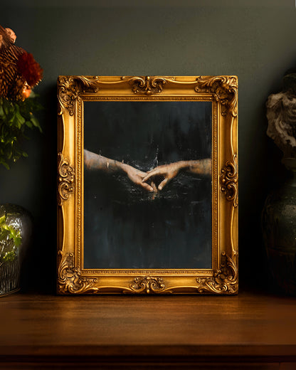 Gothic Hands Wall Art Moody Print