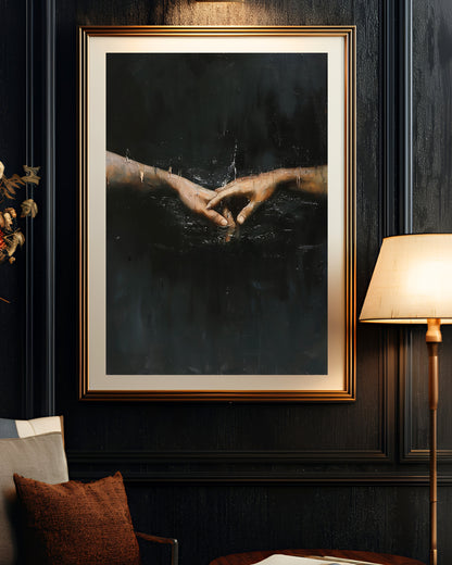 Gothic Hands Wall Art Moody Print