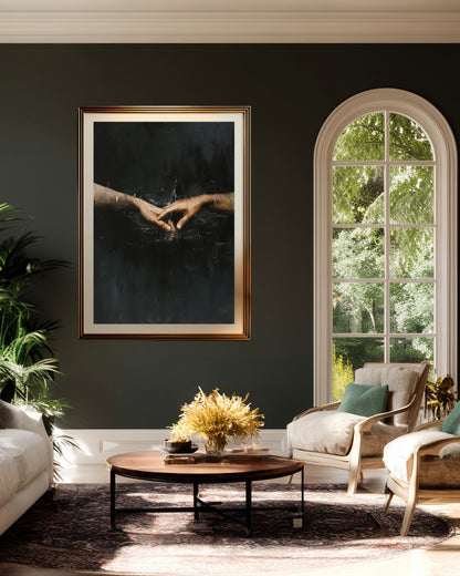 Gothic Hands Wall Art Moody Print