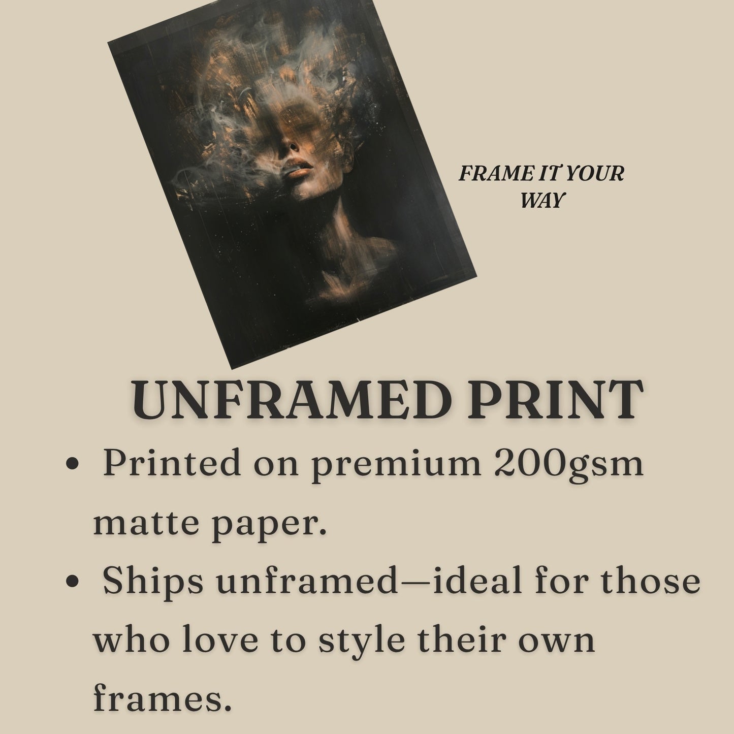 Moody Female Figure Wall Art Print