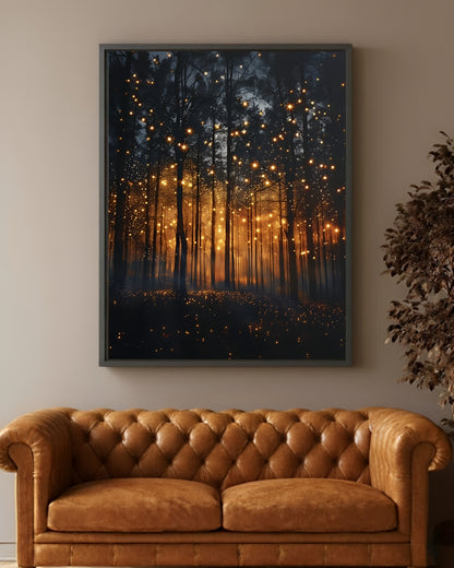 Enchanted Firefly Forest Wall Art - Our signature piece