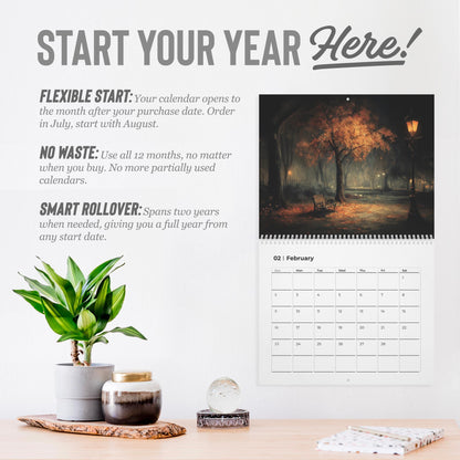 Moody Victorian Calendar 2026 – Dark Aesthetic Wall Calendar